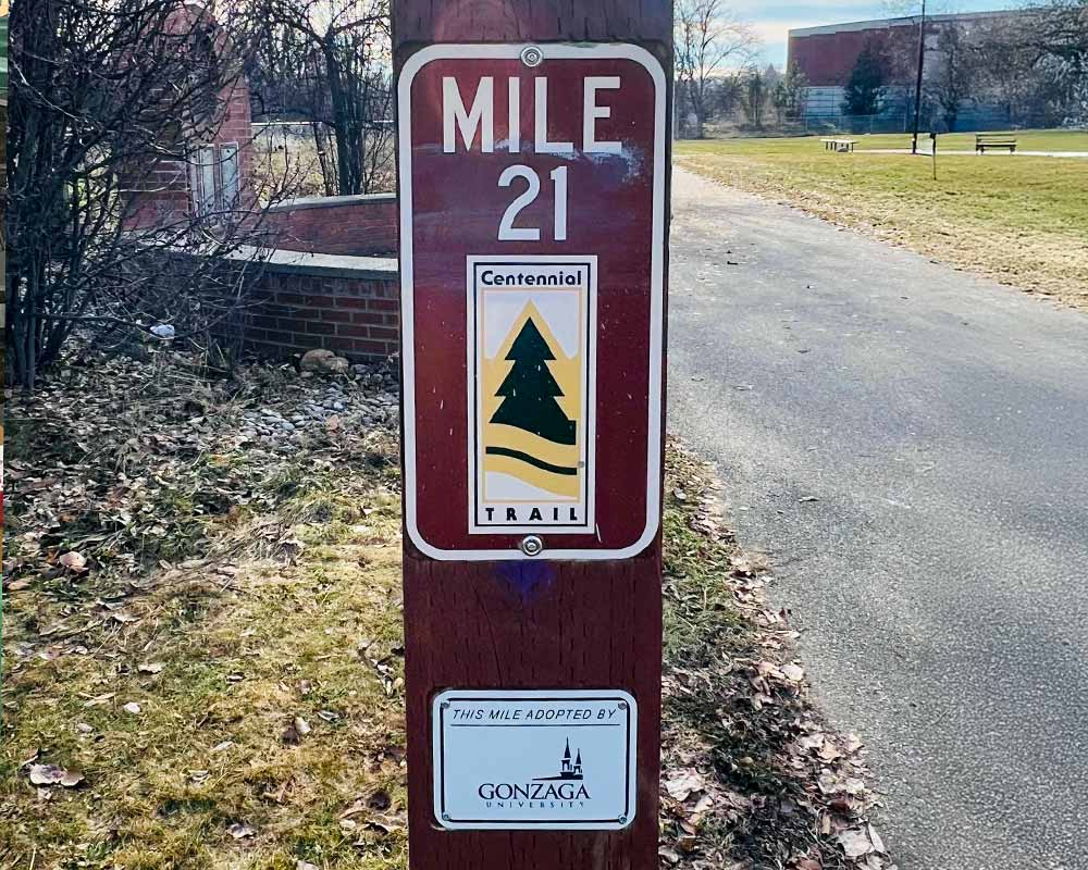 Centennial trail sign